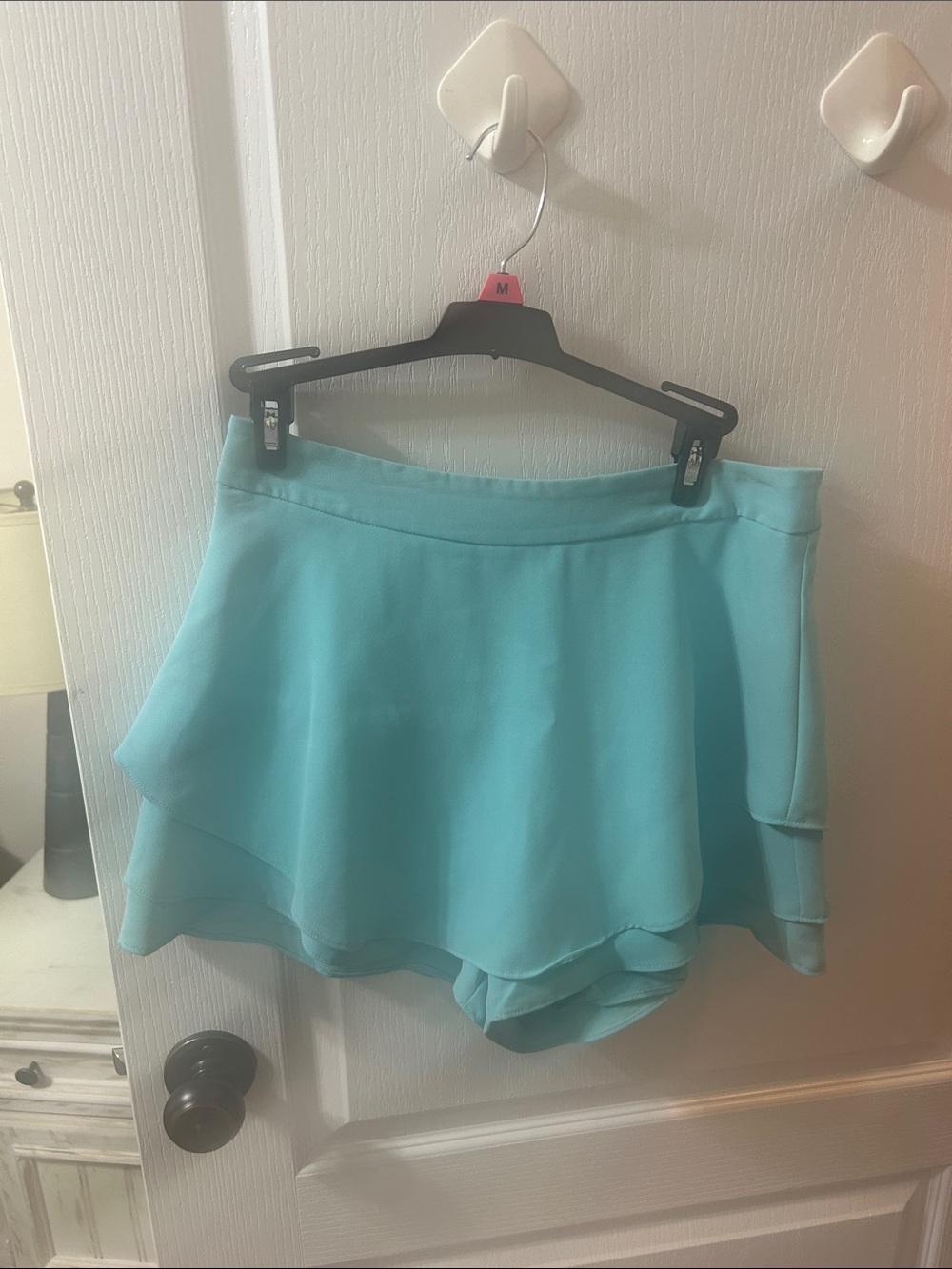 Light Teal Layered Skort